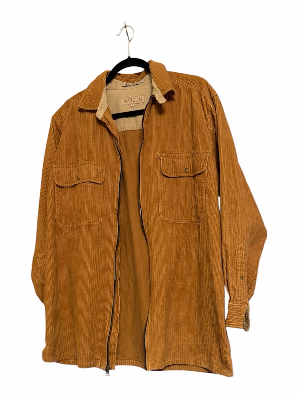 Vintage Claybrooke outdoor Corduroy Shirt Jacket in Camel Brown